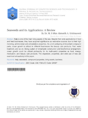 Seaweed and its potential uses in biotechnology, environmental science, and medicine are explored in this review.