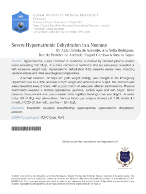 Detailed analysis of neonatal dehydration due to hypernatremic conditions and its implications.