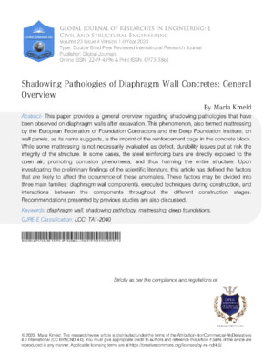 Detailed analysis of diaphragm wall behaviors under concrete stress.