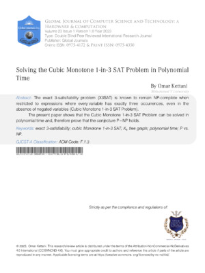 Analyzes solving 1-3 SAT problem in polynomial time.