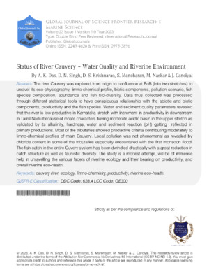 Water quality and river health analysis.