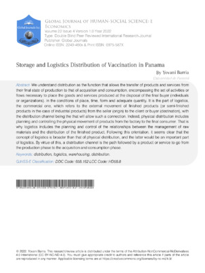 Efficient storage and distribution logistics for vaccines and medical supplies in Panama's healthcare system.