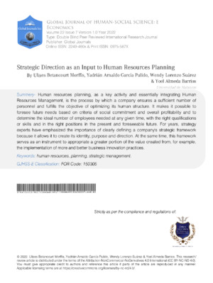 Human Resources Planning in Organizations.