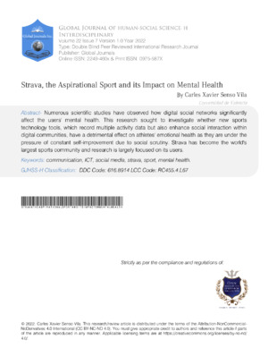 Athlete mental health impact study on social sport networks.