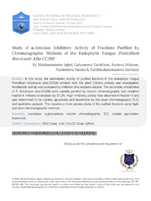 Penicillium brevicaule antifungal activity via chromatography.