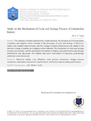 High-performance lithium-ion battery cycle and storage study for enhanced performance.