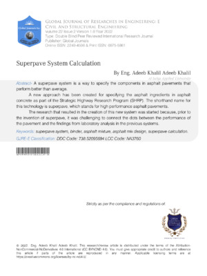 Superpave system for asphalt performance evaluation in civil engineering research.
