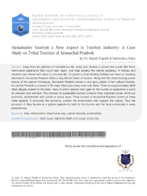 Analyzing sustainable tourism in tribal regions for environmental conservation and local community benefits.
