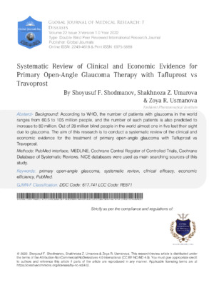 High-quality alt text emphasizing clinical, economic, and research evidence in open-angle glaucoma treatment.