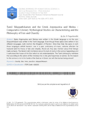 Archaeology, Greek Argonautica, mythology, characterization, and philosophy of fate.