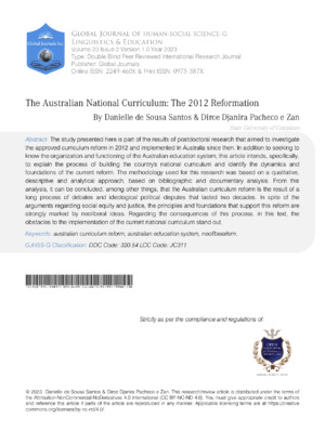 Research Curriculum Education in Australia.