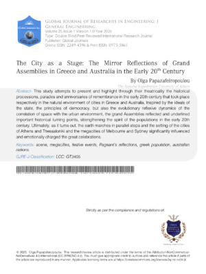 Broad game of assemblies in Greece and Australia early 20th century.