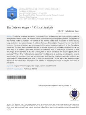 Detailed analysis of wages and employment standards in the economic framework.