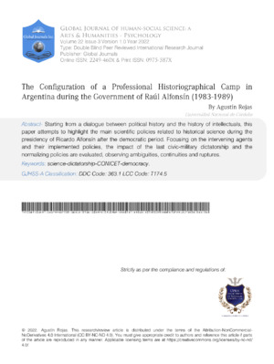 Historical research camp setup in Argentina during Raul Alfonsin's government (1983–1989).