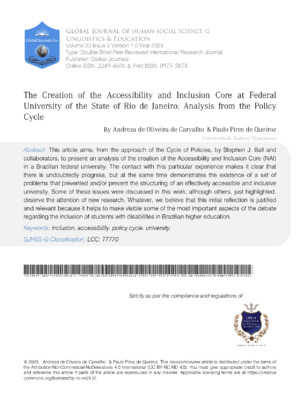 Accessible education policies at federal universities in Brazil.