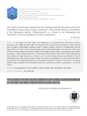 In-depth research on cultural diplomacy, intergovernmental relations between Macedonia and Greece, and national identity preservation.