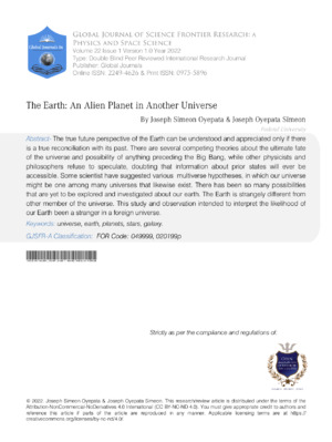 Alien planet Earth research in space science article.