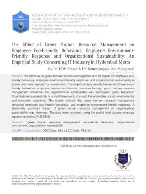 Green Human Resource.