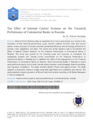 Enhances financial performance in commercial banks in Rwanda.