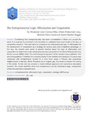 Alt: Academic journal cover focused on entrepreneurship, management, and innovation strategies.