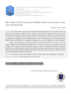 An academic research article on welfare systems in Latin America.