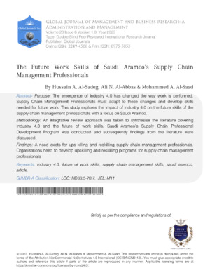High-quality research on Saudi Aramco's supply chain practices.