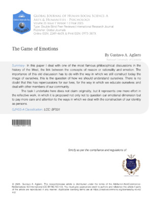 Alt text: Academic journal article on emotions from Global Journals, highlighting research in psychology and social sciences.