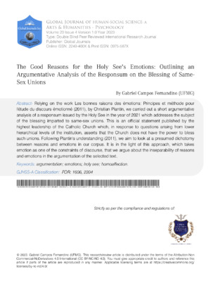 Insightful research on the blessing of same-sex unions and their social implications.