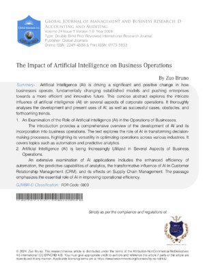 AI on Business Operations.