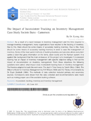 Inventory Management Tracking.