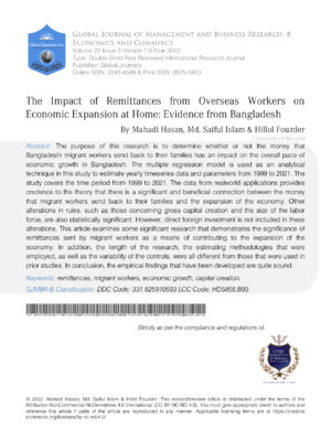 High-quality alt text highlighting remittances from overseas workers and their effects on home and economy.