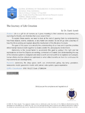 This academic article explores the process of life creation, evolution, and the scientific understanding of life's origins and development.