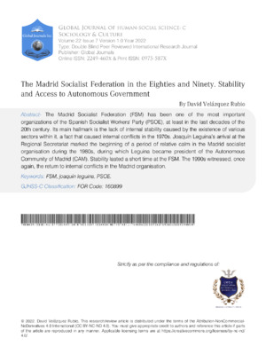 Madrid Social Stability & Autonomous Gov.