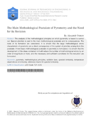 Poymetry research methodology; analysis of principles, temperature dependence, accuracy in engineering.