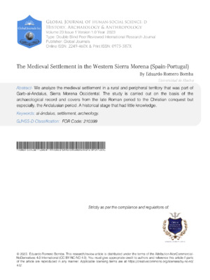 Medieval settlement in Western Sierra Morena, Spain, Portugal - archaeological and historical research.