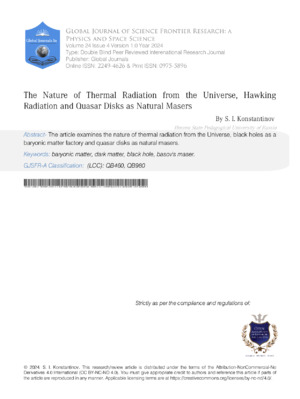 Detailed analysis of cosmic radiation and space science from the universe, highlighting Hawking radiation and dark matter.