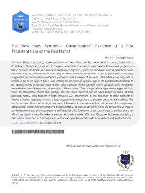 An academic image exploring Mars surface features and recent research findings on the Red Planet.