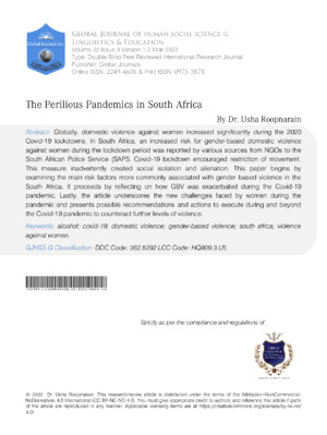 High-impact research on COVID-19 effects in South Africa during 2020.