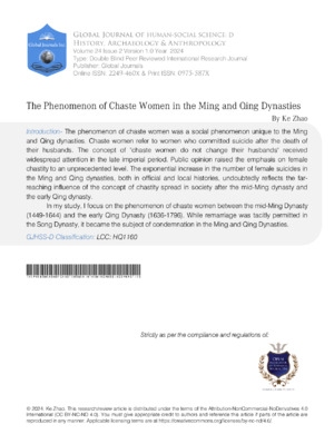 A detailed study on the phenomenon of chase women during the Ming and Qing Dynasties.