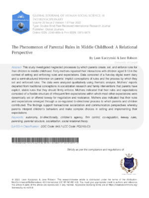 Alt: Research on parental influence and child development in middle childhood from an academic journal.