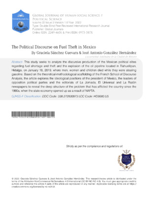 Analysis of political discourse, social sciences research, Mexico politics academic journal.