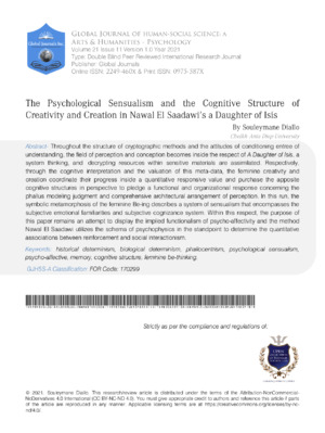 High-quality alt text describing the journal focus on psychology, creativity, and cognitive structures.