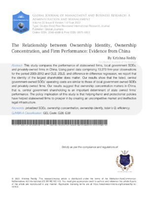 Ownership and management research focus.