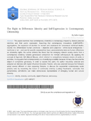 High-quality academic journal on identity, diversity, and self-expression in contemporary society.