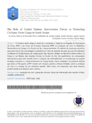 U.N. Peacekeeping Impact on Civilians.