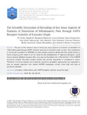 Alt: Scientific study analyzing key features of inflammatory response and AMPA receptor subunits.