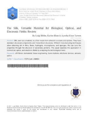 Silk fabric used in biological, optical, and electronic fields for research, device development, and engineering applications.