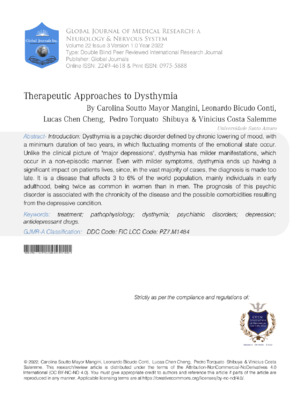 Dysmythmia treatment options by leading researchers in psychology and psychiatry.