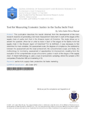 Clear, concise management tool for assessing economic justice in research.