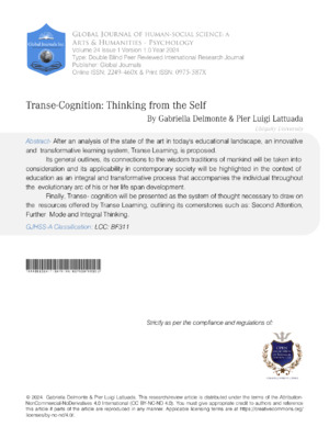 Transcognition and self-awareness in cognitive science.